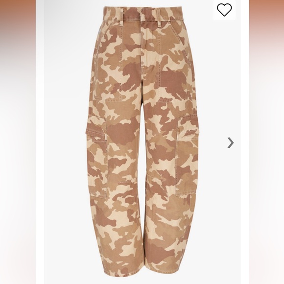 Citizens Of Humanity Pants - Citizens of Humanity Marcelle Camo Cargo Barrel Pants